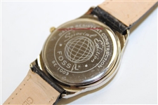 Gold & Silver Toned Golf Themed SE-1003 Special Edition Fossil Watch in Tin Box