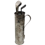 Classic ECD Gorham Silver Golf Bag With 3 Clubs