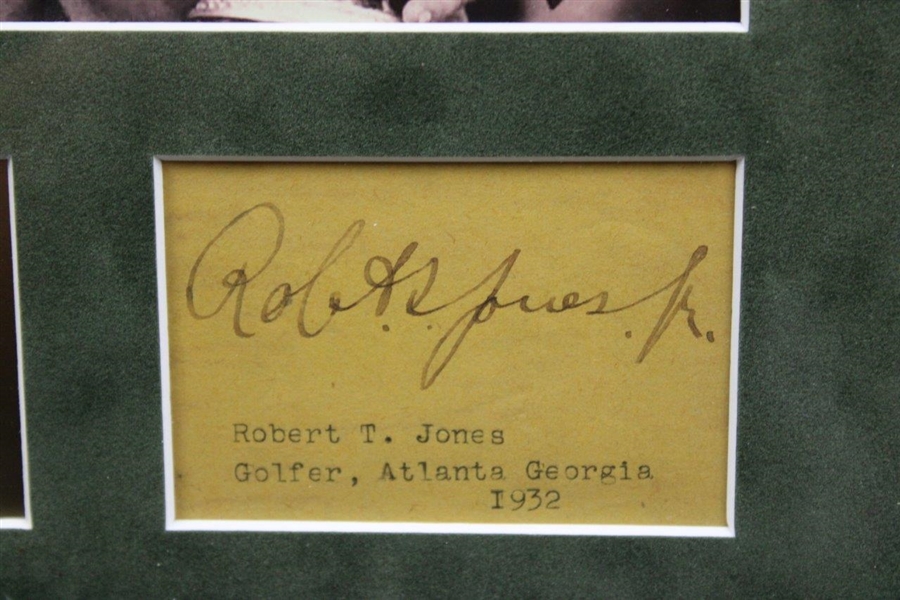 Bobby Jones Signed Cut Matted Photo Presentation - Framed PSA FULL Letter #AJ06029