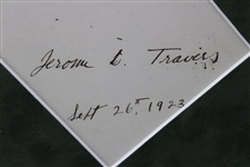 Jerome Travers Signed Cut with Photo Display - Framed PSA/DNA FULL Letter #AJ06025