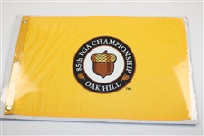 2003 PGA at Oak Hill Yellow Screen & White Embroidered Flags - Unopened - Bobby Clampett