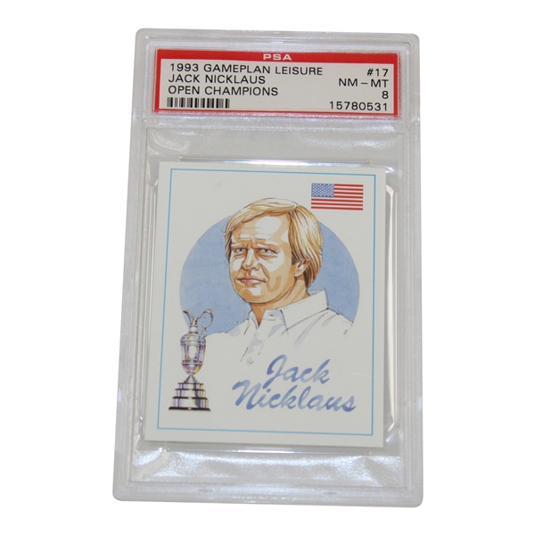 Jack Nicklaus 1993 Gameplan Leisure Open Champions Golf Card #17 PSA 8 NM-MT #15780531