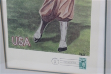 Bobby Jones First Day Of Issue Illustration - Framed