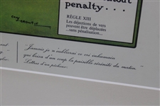 Rule XIII: Worm Casts May Be Removed Without Penalty' Crombie Print - Framed
