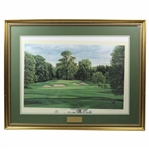 1992 Linda Hartaugh Ltd Ed 914/1250 10th Hole Winged Foot GC Print Gifted to Jim Frick - Framed