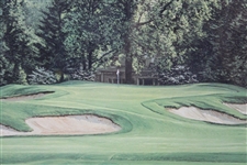 1992 Linda Hartaugh Ltd Ed 914/1250 10th Hole Winged Foot GC Print Gifted to Jim Frick - Framed
