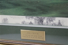 1992 Linda Hartaugh Ltd Ed 914/1250 10th Hole Winged Foot GC Print Gifted to Jim Frick - Framed