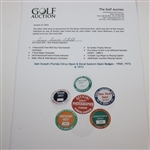 Sam Snead's Florida Citrus Open & Doral Eastern Open Badges - 1969, 1972 & 1973
