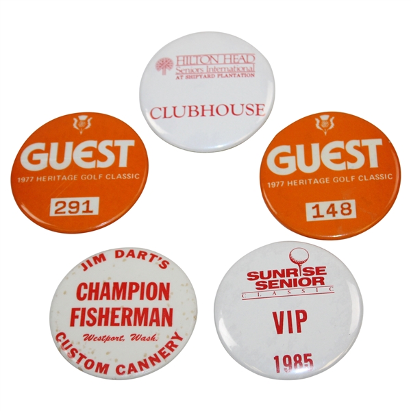 Sam Snead's Heritage Golf Classic, Hilton Head Senior Inv., Sunrise Senior Badges - 1977 & 1985