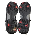 John Daly's Signed Personal Sqairz 'Black with Gray & White' Golf Shoes - Size 12 JSA ALOA