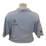 John Daly Signed Personal Match Worn 'Gray' Golf Shirt with Sponsors - 3XL JSA ALOA
