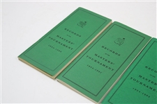1990, 1991, 1993 & 1996 Augusta National GC 'Records of the Masters Tournament' Booklets