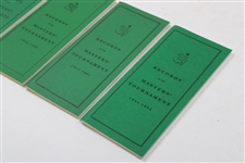 1984, 1990, 1992 & 1993 Augusta National GC 'Records of the Masters Tournament' Booklets