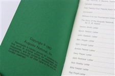 1984, 1990, 1992 & 1993 Augusta National GC 'Records of the Masters Tournament' Booklets