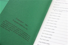 1984, 1990, 1992 & 1993 Augusta National GC 'Records of the Masters Tournament' Booklets