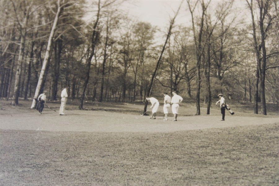 Early 1930's Golfers On Green with Caddies Photo - Wendell Miller Collection