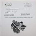 John Daly's Signed Personal Sqairz 'Charcoal with White & Gray' Golf Shoes - Size 12 JSA ALOA