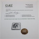 John Daly's Personal Custom Copper 'The Lion' Golf Ball Marker in Signed Case w/Bag JSA ALOA