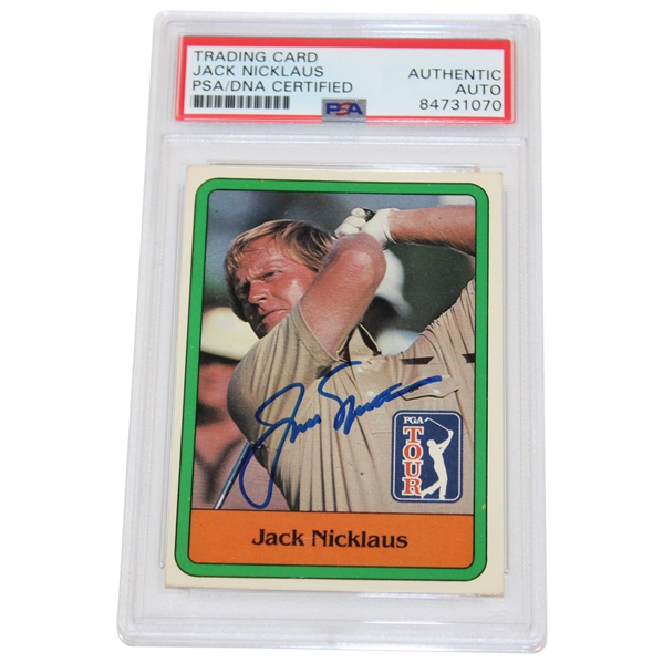 Jack Nicklaus Signed 1981 Donruss Rookie Card PSA/DNA Certified Auto Grade Authentic #84731070