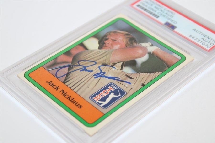 Jack Nicklaus Signed 1981 Donruss Rookie Card PSA/DNA Certified Auto Grade Authentic #84731070