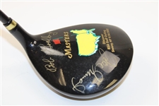 Bob Goalby & Joe Inman Jr. Signed 2002 Masters Logo Mini-Driver - BSA Golf Outing JSA ALOA