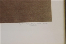 Champion David Graham Signed 1981 US Open at Merion Fabulous Photograph to His Caddie  JSA ALOA