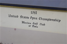 Champion David Graham Signed 1981 US Open at Merion Fabulous Photograph to His Caddie  JSA ALOA