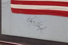1983 Ray Floyd Ryder Cup Signed Team USA Caddy Bib with American Flag - Framed JSA ALOA