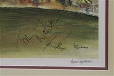 Big 3 & Seve w/Watson & Zoeller Signed Clubhouse Ltd Ed Print 273/750 by Artist Sparkman JSA ALOA