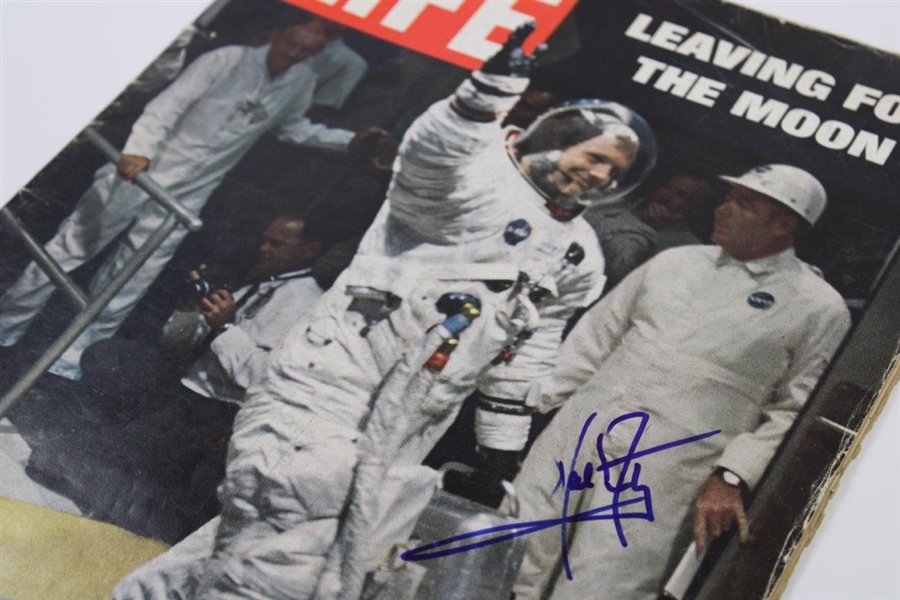 Neil Armstrong Signed 1969 LIFE ' Leaving For The Moon' Magazine - July 25th
