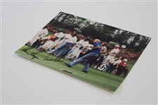 Arnold Palmer, Gary Player & Ray Floyd Signed Masters Tee Box Photo JSA ALOA