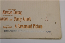 Original 1953 'The Caddy Dean Martin And Jerry Lewis' Movie Lobby Half Sheet Poster 53/484