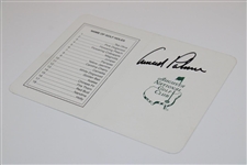 Arnold Palmer Signed Augusta National Golf Club Scorecard JSA ALOA