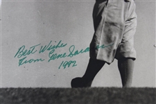 Gene Sarazen Signed Swinging Frank Christian Studio Stamped Photo JSA ALOA