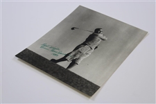 Gene Sarazen Signed Swinging Frank Christian Studio Stamped Photo JSA ALOA