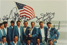 1991 Ryder Cup War at The Shore Team USA & Captain Signed Photo JSA ALOA