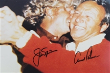 Arnold Palmer & Jack Nicklaus Dual Signed In Wig Dancing Photo JSA ALOA