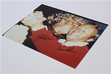 Arnold Palmer & Jack Nicklaus Dual Signed In Wig Dancing Photo JSA ALOA