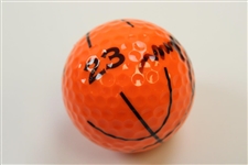 Arnold Palmer Signed Michael Jordan #23 Orange Golf Golf Ball JSA ALOA