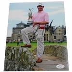 Louis Oosthuizen Signed With Claret Jug on Swilken Bridge 8x10 Photo JSA
