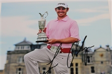 Louis Oosthuizen Signed With Claret Jug on Swilken Bridge 8x10 Photo JSA