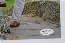 Louis Oosthuizen Signed With Claret Jug on Swilken Bridge 8x10 Photo JSA