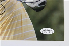 Rory McIlroy Signed Post Swing Pose in Yellow Shirt 8x10 Photo JSA