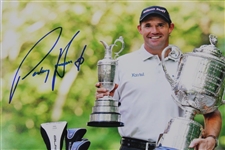 Padraig Harrington Signed Claret Jug & Wanamaker Trophy 8x10 Photo JSA