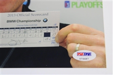 Jim Furyk Signed Holding 59 Scorecard 8x10 Photo PSA/DNA #U79487