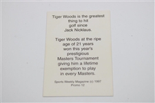 Tiger Woods 'One of 5 Golfers to Complete the Career Grand Slam' w/Card Display Piece