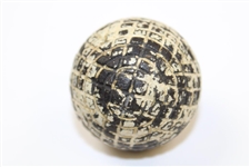 Late 1880's to 1895 Molded Mesh Line Cut Gutty Golf Ball
