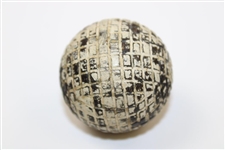 Late 1880's to 1895 Molded Mesh Line Cut Gutty Golf Ball