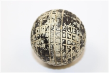 Late 1880's to 1895 Molded Mesh Line Cut Gutty Golf Ball