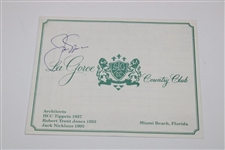Jack Nicklaus Signed La Gorce CC Scorecard w/Masters Putter Raise Photo JSA ALOA